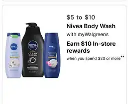 Walgreens Nivea Body Wash offer