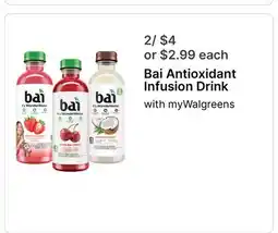 Walgreens Bai Antioxidant Infusion Drink offer