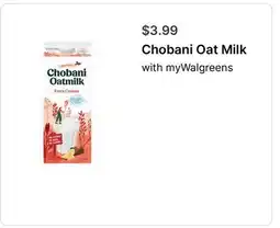 Walgreens Chobani Oat Milk offer