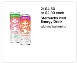 Walgreens Starbucks Iced Energy Drink offer