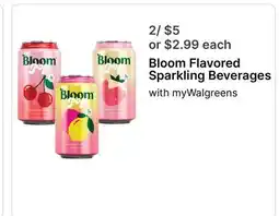 Walgreens Bloom Flavored Sparkling Beverages offer