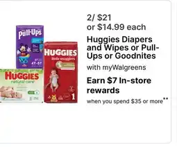 Walgreens Huggies Diapers and Wipes or Pull- Ups or Goodnites offer