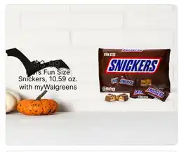 Walgreens Mars Fun Size Snickers, 10.59 oz offer