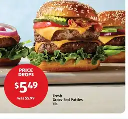 Aldi Fresh Grass-Fed Patties offer