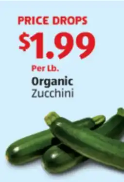 Aldi Organic Zucchini offer