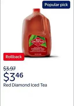 Walmart Red Diamond Fresh Brewed Unsweet Iced Tea offer