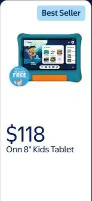 Walmart onn 8 Kids Tablet, 32GB (2024 Model) - Aqua offer