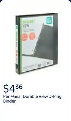 Walmart Pen+Gear Durable View 1-inch D-Ring Binder, Black offer