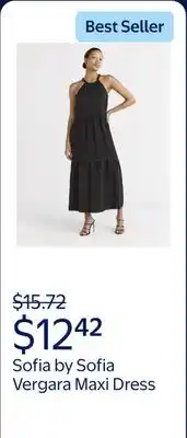 Walmart Sofia by Sofia Vergara Women's Braided Maxi Dress, Above Ankle Length offer