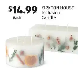 Aldi KIRKTON HOUSE Inclusion Candle offer
