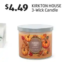 Aldi KIRKTON HOUSE 3-Wick Candle offer