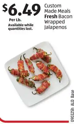 Aldi Custom Made Meals Fresh Bacon Wrapped Jalapenos offer