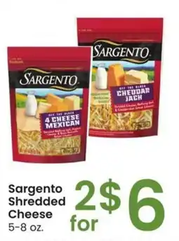 Albertsons Sargento shredded cheese offer