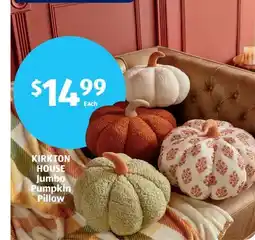 Aldi KIRKTON HOUSE Jumbo Pumpkin Pillow offer