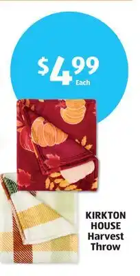 Aldi KIRKTON HOUSE Harvest Throw offer