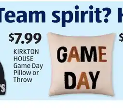 Aldi KIRKTON HOUSE Game Day Pillow or Throw offer