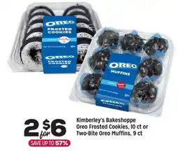 Grocery Outlet Kimberley's Bakeshoppe Oreo Frosted Cookies, 10 ct or Two-Bite Oreo Muffins, 9 ct offer