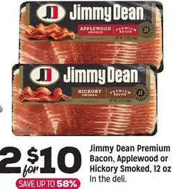 Grocery Outlet Jimmy Dean Premium Bacon, Applewood or Hickory Smoked offer