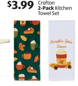 Aldi Crofton 2-Pack Kitchen Towel Set offer