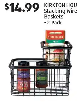 Aldi KIRKTON HOUSE Stacking Wire Baskets offer