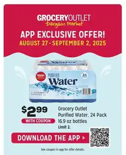 Grocery Outlet Purified Water offer