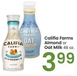 Albertsons Califia farms almond or oat milk offer