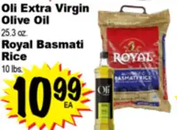 Superior Grocers Oli Extra Virgin Olive Oil 25.3 oz. Royal Basmati Rice 10 lbs offer