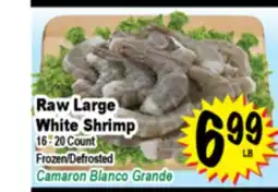 Superior Grocers Raw Large White Shrimp offer