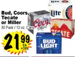 Superior Grocers Bud, Coors, Tecate or Miller offer