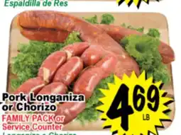 Superior Grocers Pork Longaniza or Chorizo offer
