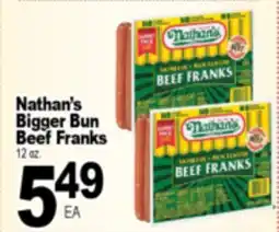 Superior Grocers Nathan's Bigger Bun Beef Franks offer
