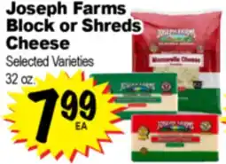 Superior Grocers Joseph Farms Block or Shreds Cheese offer