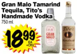 Superior Grocers Gran Malo Tamarind Tequila, Tito's Handmade Vodka offer