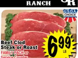 Superior Grocers Beef Clod Steak or Roast offer