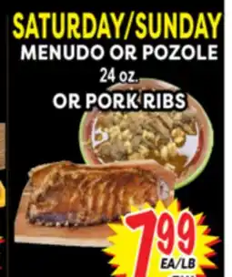 Superior Grocers MENUDO OR POZOLE 24 oz. OR PORK RIBS offer