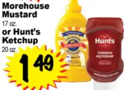Superior Grocers Morehouse Mustard 17 oz. or Hunt's Ketchup 20 oz offer