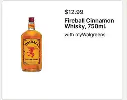 Walgreens Fireball Cinnamon Whisky, 750ml offer