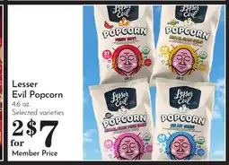 Pavilions Lesser Evil Popcorn offer
