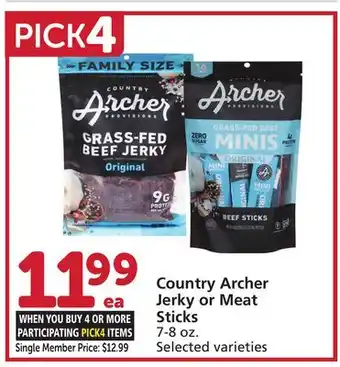 Vons Country Archer Jerky or Meat Sticks offer