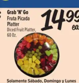 El Super Fresh Grab 'N' Go Diced Fruit Platter offer