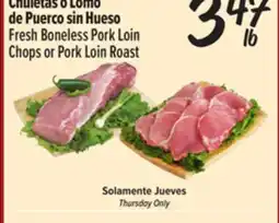 El Super Fresh Fresh Boneless Pork Loin Chops or Pork Loin Roast offer