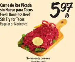 El Super Fresh Fresh Boneless Beef Stir Fry for Tacos offer