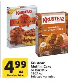 Vons Krusteaz Muffin, Cake or Bar Mix offer