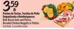 El Super Fresh Bulk Bacon Ends and Pieces, Breaded Chicken Nuggets or Patties offer