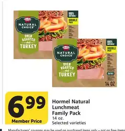 Vons Hormel Natural Lunchmeat Family Pack offer