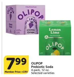 Vons OLIPOP Prebiotic Soda offer