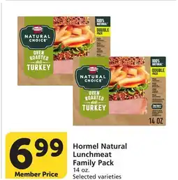 Albertsons Hormel Natural Lunchmeat Family Pack offer