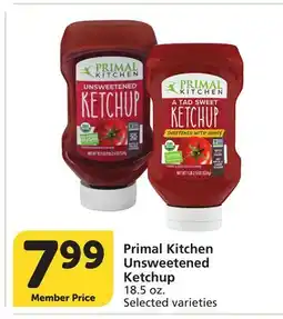 Albertsons Primal Kitchen Unsweetened Ketchup offer