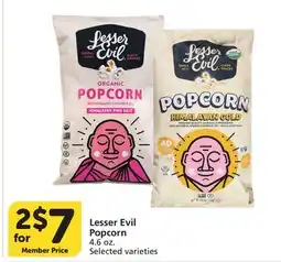 Albertsons Lesser Evil Popcorn offer