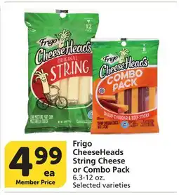 Albertsons Frigo CheeseHeads String Cheese or Combo Pack offer